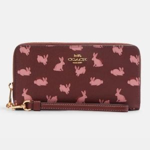 NWT Coach Lunar New Year Long Zip Around
Wallet With Rabbit Print